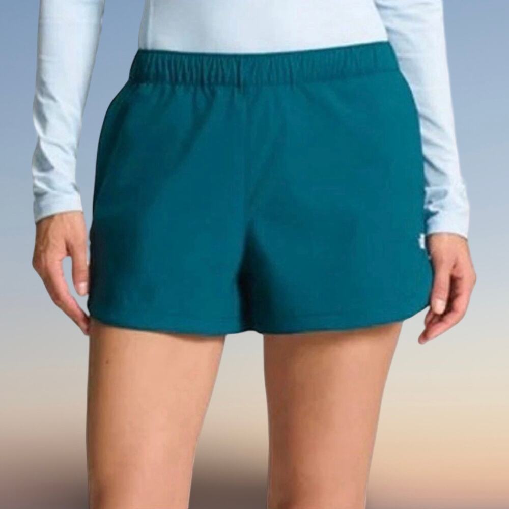 The North Face Class V Shorts Womens Plus 2XL Teal Blue Coral New Water Athletic